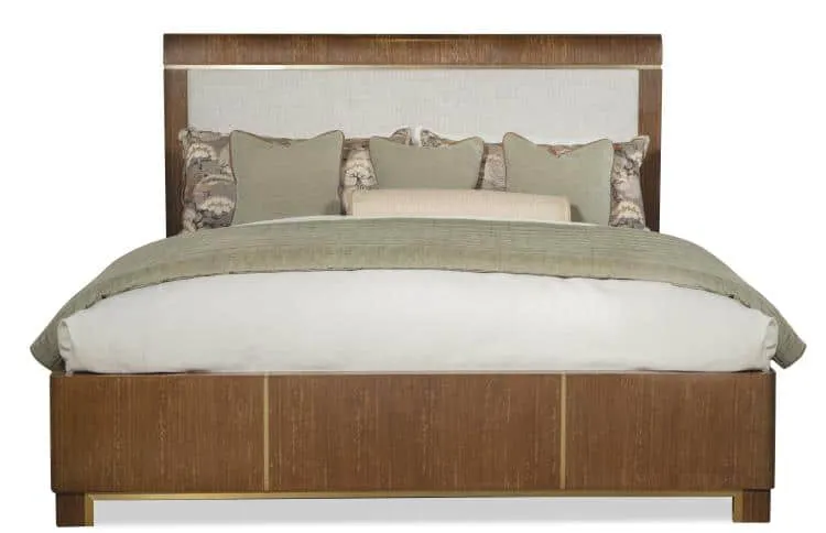 Century CEA-126-V1 Maxwell Upholstered Panel King Bed - Clove Century CEA-126-V1 Maxwell Upholstered Panel King Bed - Clove