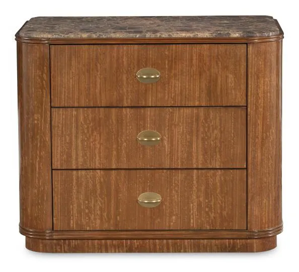 Century CEA-221-V1 Maxwell Three Drawer Nightstand - Clove Century CEA-221-V1 Maxwell Three Drawer Nightstand - Clove