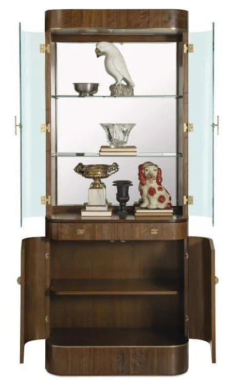 Century CEA-421-V1 Milford Curio Cabinet - Kona Century CEA-421-V1 Milford Curio Cabinet - Kona