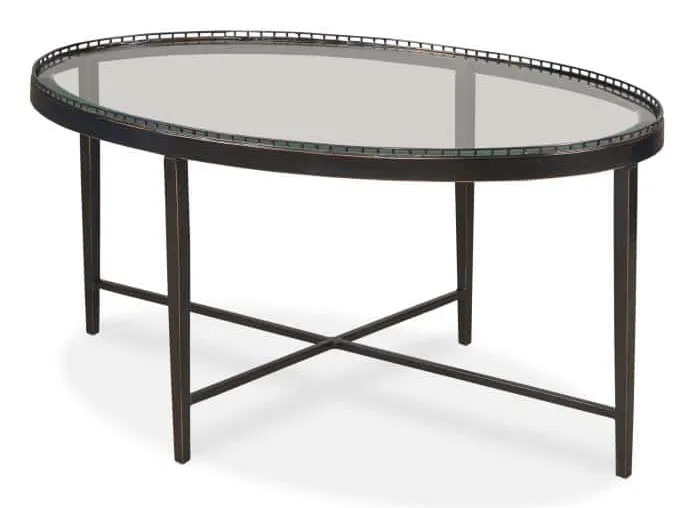 Century CSB-102-2 Logan Small Oval Cocktail Table - Bronze Century CSB-102-2 Logan Small Oval Cocktail Table - Bronze