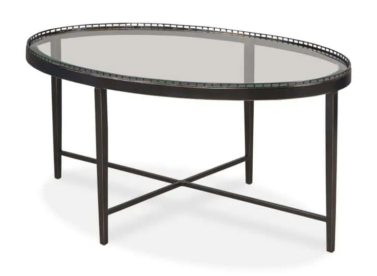 Century CSB-102-2 Logan Small Oval Cocktail Table - Bronze Century CSB-102-2 Logan Small Oval Cocktail Table - Bronze