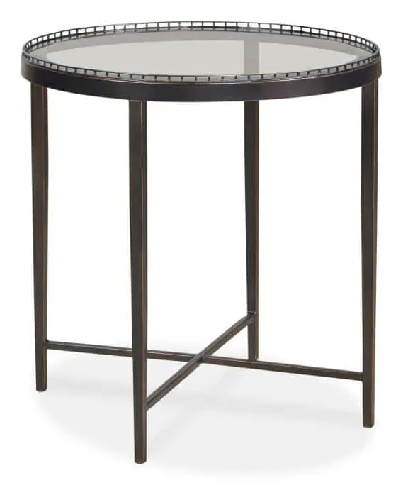 Century CSB-102-9 Logan Round Chairside Table - Bronze Century CSB-102-9 Logan Round Chairside Table - Bronze