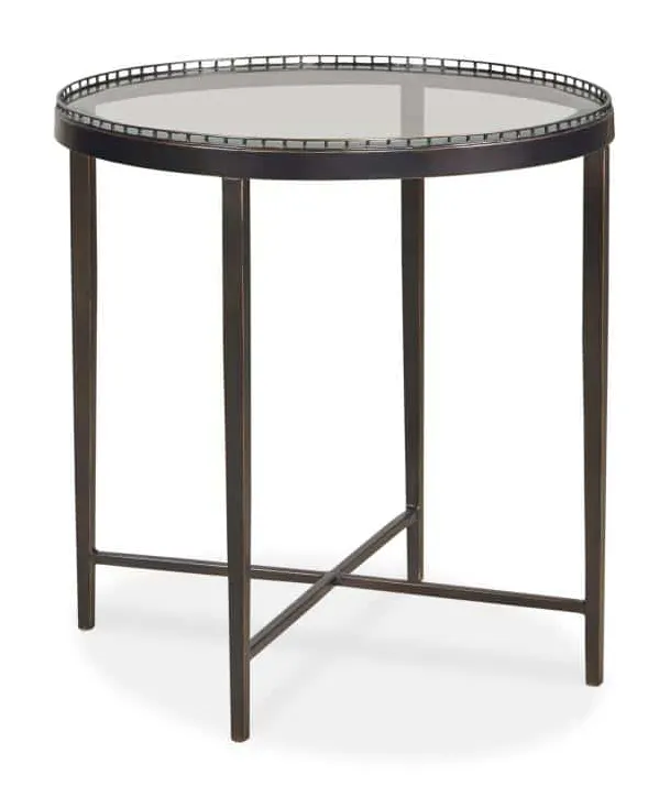 Century CSB-102-9 Logan Round Chairside Table - Bronze Century CSB-102-9 Logan Round Chairside Table - Bronze