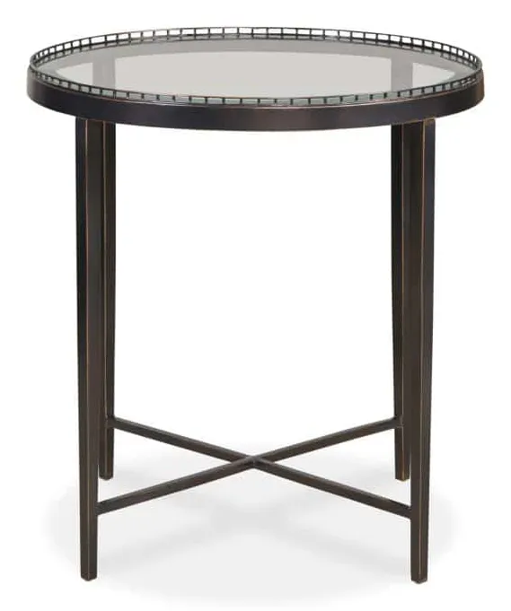 Century CSB-102-9 Logan Round Chairside Table - Bronze Century CSB-102-9 Logan Round Chairside Table - Bronze