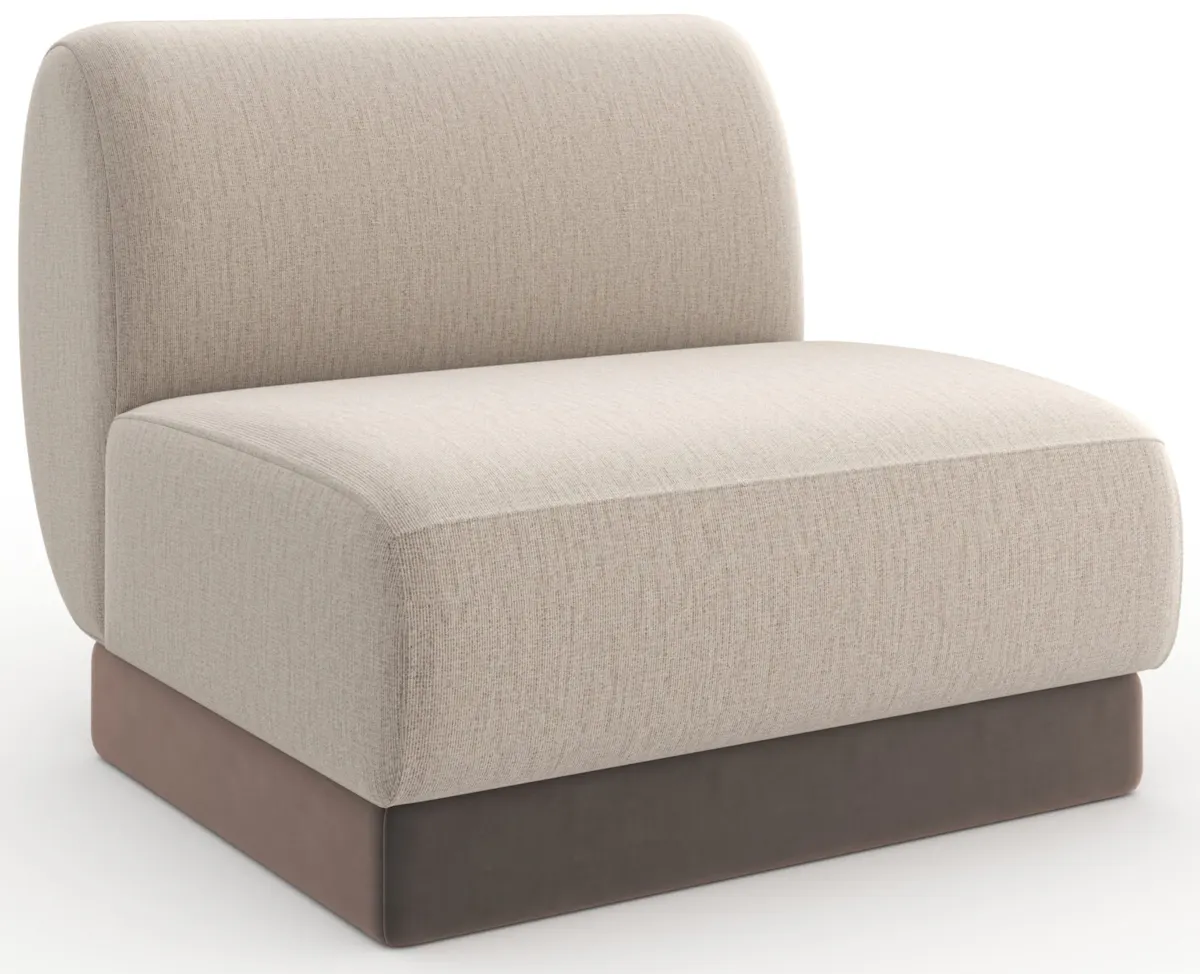 Caracole UPH-425V-AC1-A Seta Armless Chair Oatmeal Caracole UPH-425V-AC1-A Seta Armless Chair Oatmeal