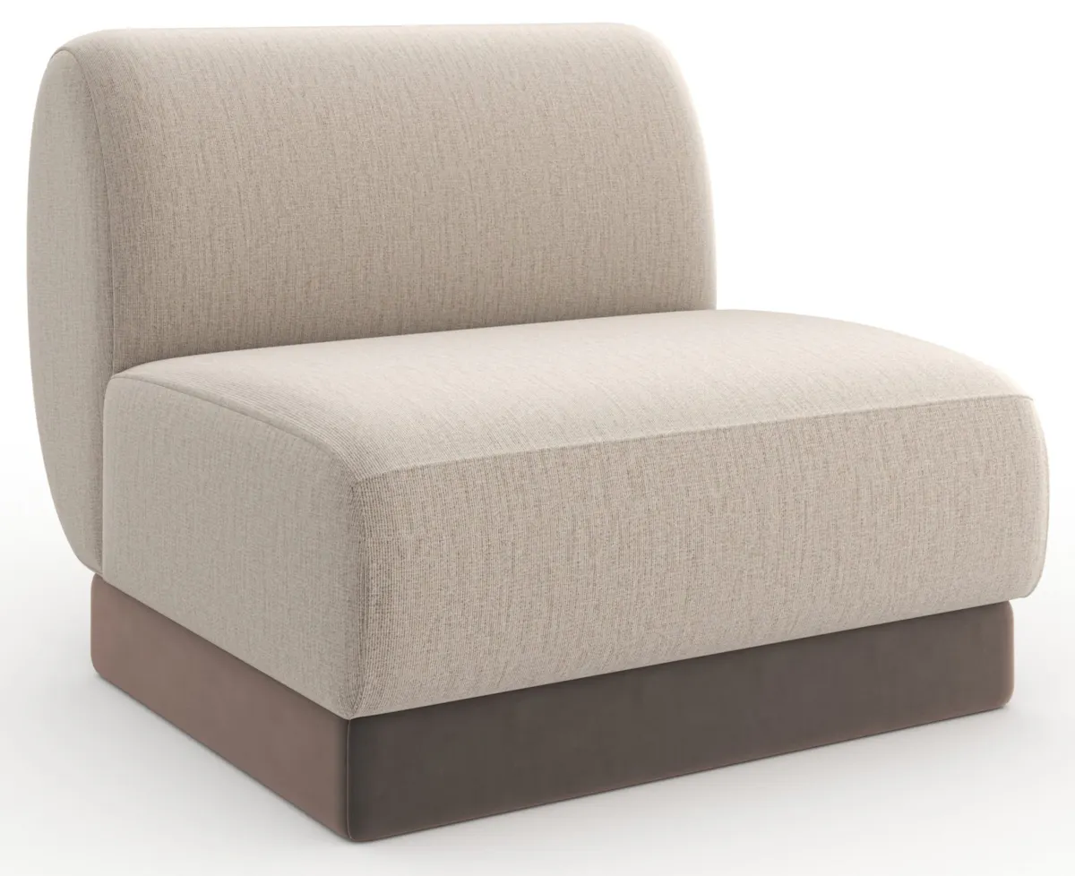 Caracole UPH-425V-AC1-A Seta Armless Chair Oatmeal Caracole UPH-425V-AC1-A Seta Armless Chair Oatmeal