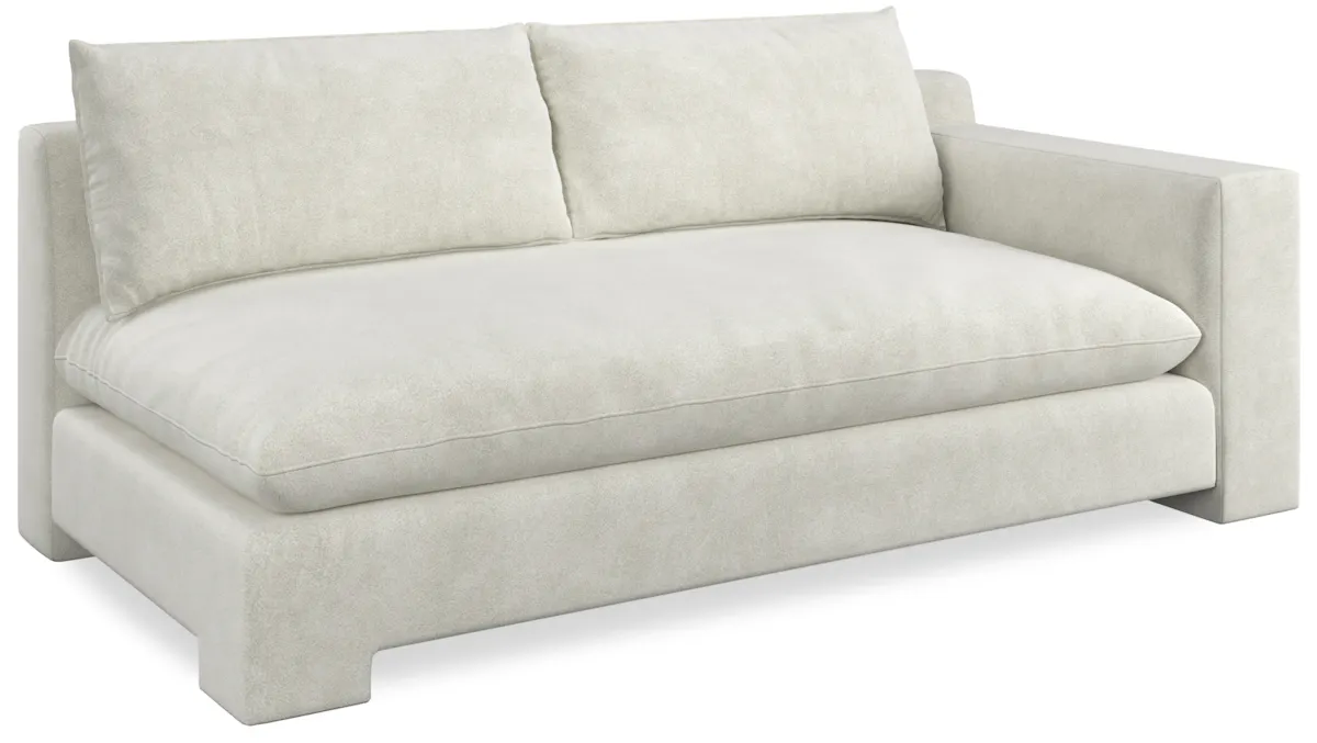Caracole UPH-425V-RL6-A Devon RAF Loveseat Ivory Caracole UPH-425V-RL6-A Devon RAF Loveseat Ivory
