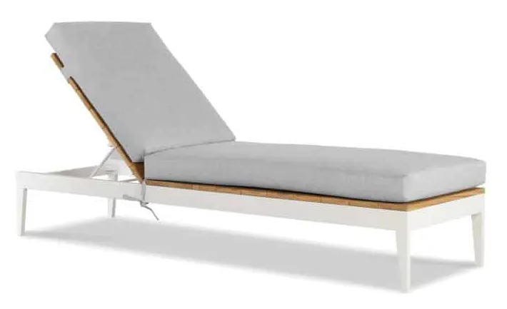 Century D8A-3502-V1 Ronan Poolside Aluminum/Teak Chaise Century D8A-3502-V1 Ronan Poolside Aluminum/Teak Chaise