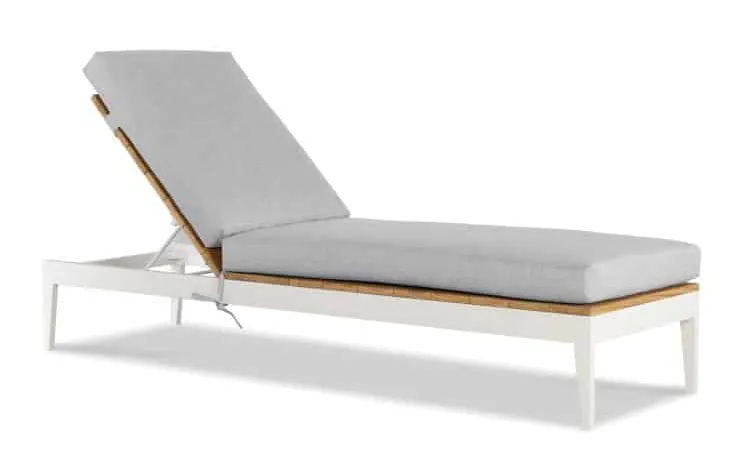 Century D8A-3502-V1 Ronan Poolside Aluminum/Teak Chaise Century D8A-3502-V1 Ronan Poolside Aluminum/Teak Chaise