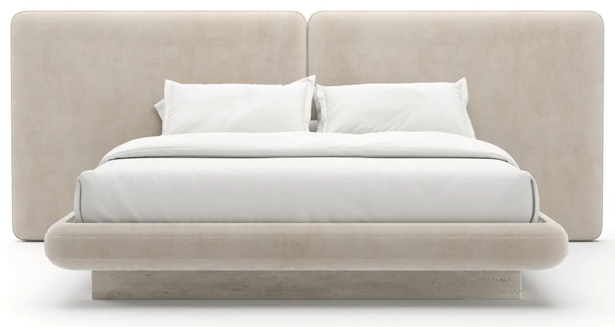 Caracole CLA-425V-128 Overlap Uph 2 Panel Kg Bed Ivory Caracole CLA-425V-128 Overlap Uph 2 Panel Kg Bed Ivory