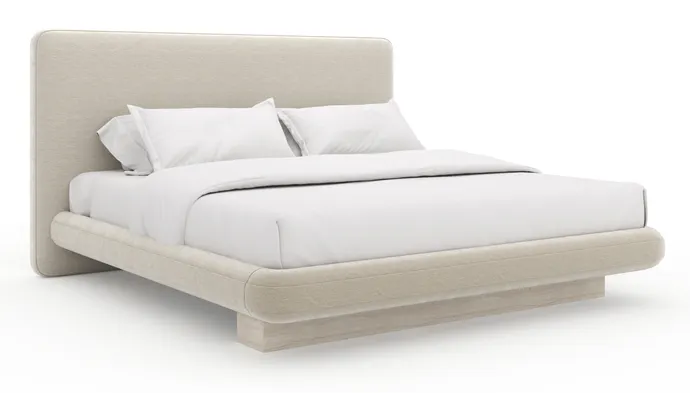 Caracole CLA-425V-121 Overlap Uph Kg Bed Ivory Caracole CLA-425V-121 Overlap Uph Kg Bed Ivory