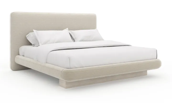 Caracole CLA-425V-121 Overlap Uph Kg Bed Ivory Caracole CLA-425V-121 Overlap Uph Kg Bed Ivory