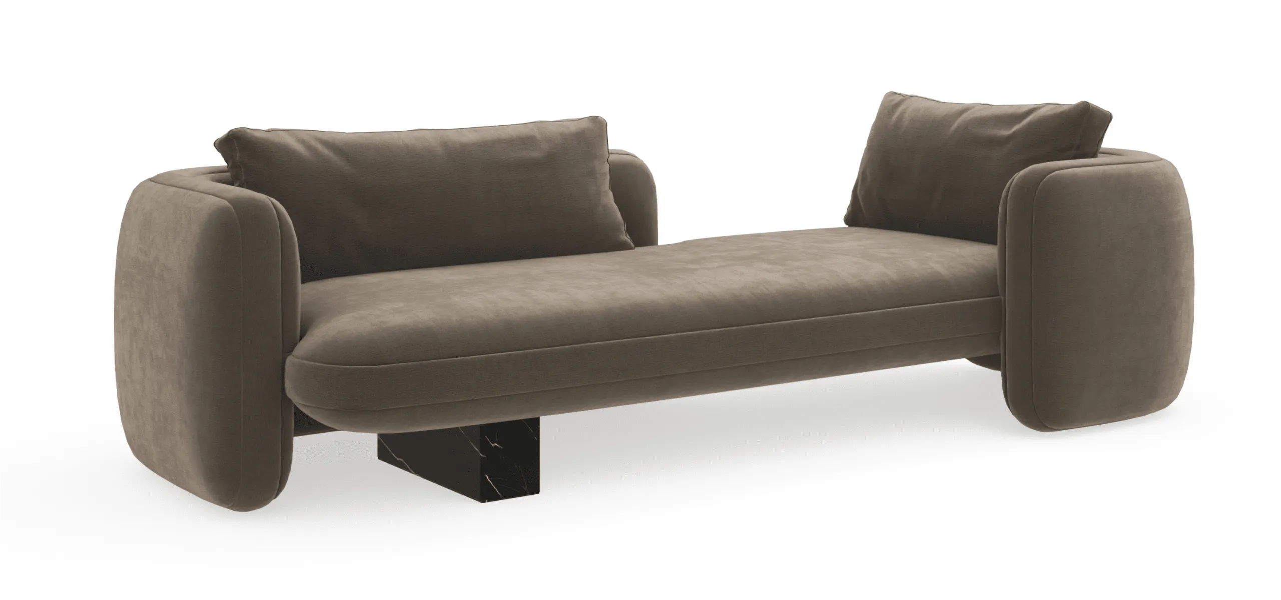 Caracole UPH-425V-072-A Overlap Bedroom Chaise Dark Taupe