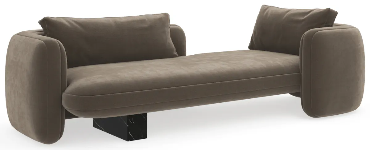 Caracole UPH-425V-072-A Overlap Bedroom Chaise Dark Taupe Caracole UPH-425V-072-A Overlap Bedroom Chaise Dark Taupe