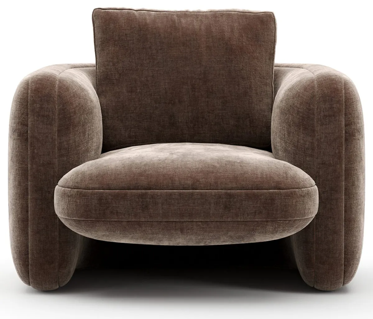 Caracole UPH-425V-032-A Overlap Chair Dark Taupe Caracole UPH-425V-032-A Overlap Chair Dark Taupe