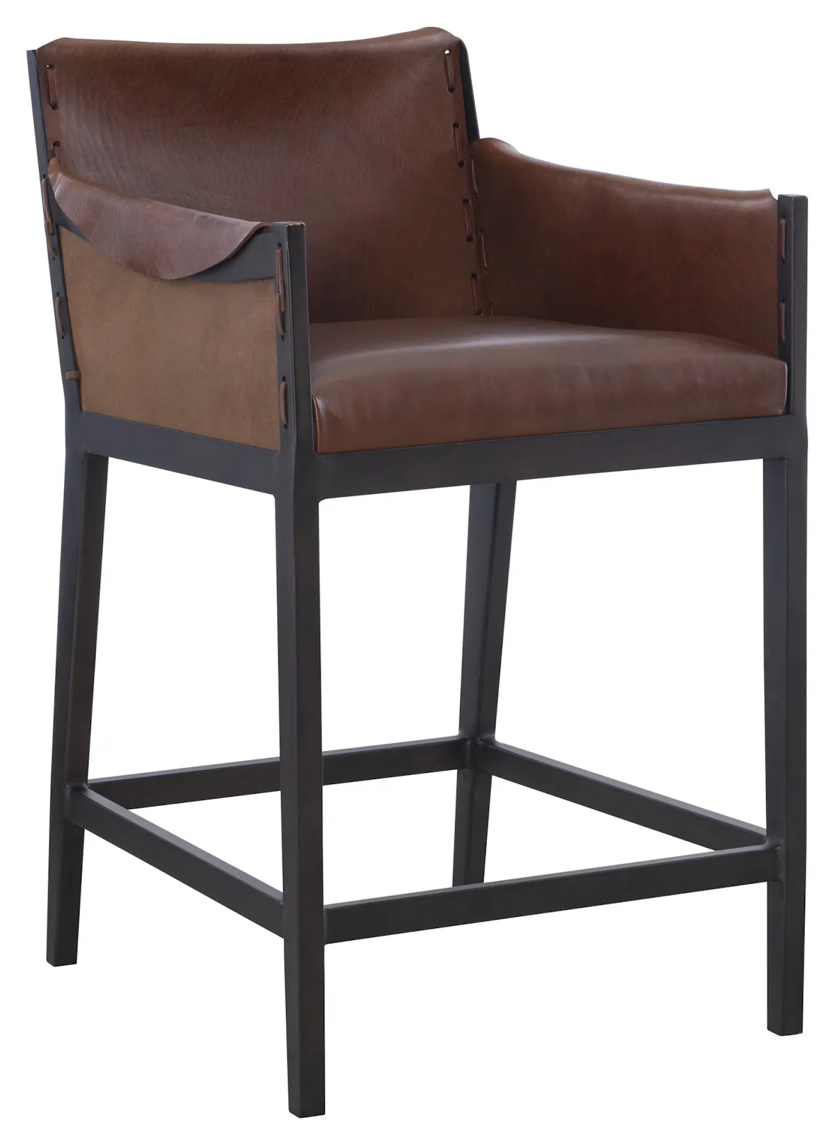 Hickory Chair HCP5700-03-STK Gunnison Counter Stool - Brown Leather Hickory Chair HCP5700-03-STK Gunnison Counter Stool - Brown Leather