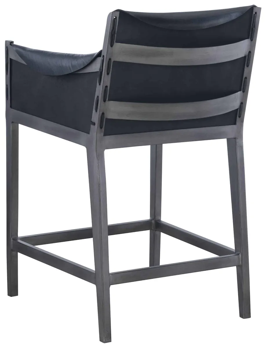 Hickory Chair HCP5701-03-STK Gunnison Counter Stool - Black Leather Hickory Chair HCP5701-03-STK Gunnison Counter Stool - Black Leather