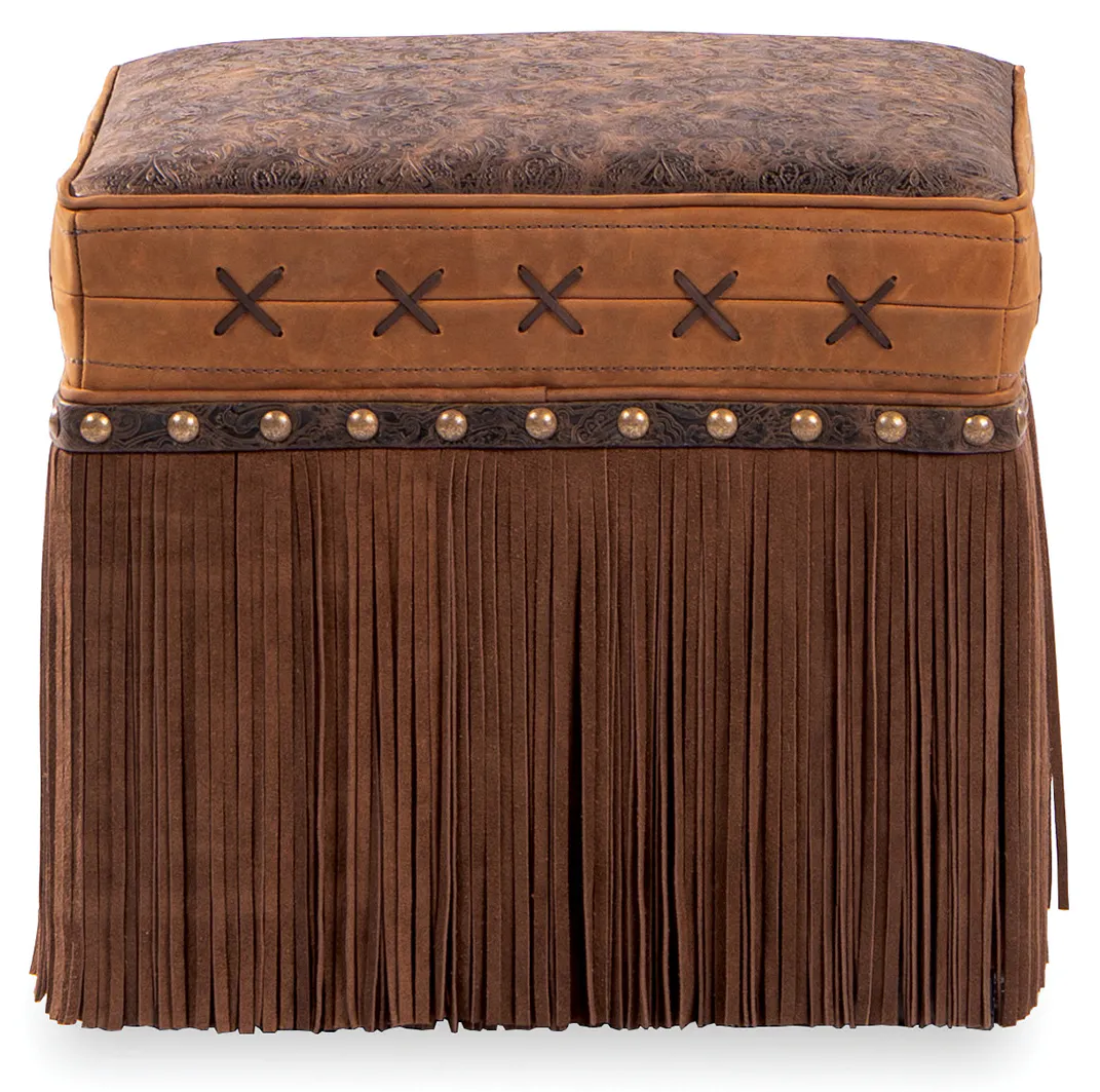 Hancock and Moore 037-BLF ABBEY OTTOMAN WITH FRINGE Hancock and Moore 037-BLF ABBEY OTTOMAN WITH FRINGE