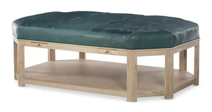 Highland House 1083-52-B Abrams Cocktail Ottoman with Tufting