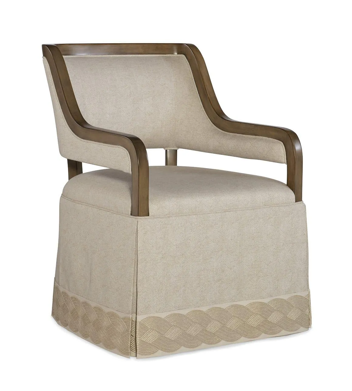 Jessica Charles 1203SK-C Merritt Skirted Dining Chair With Casters