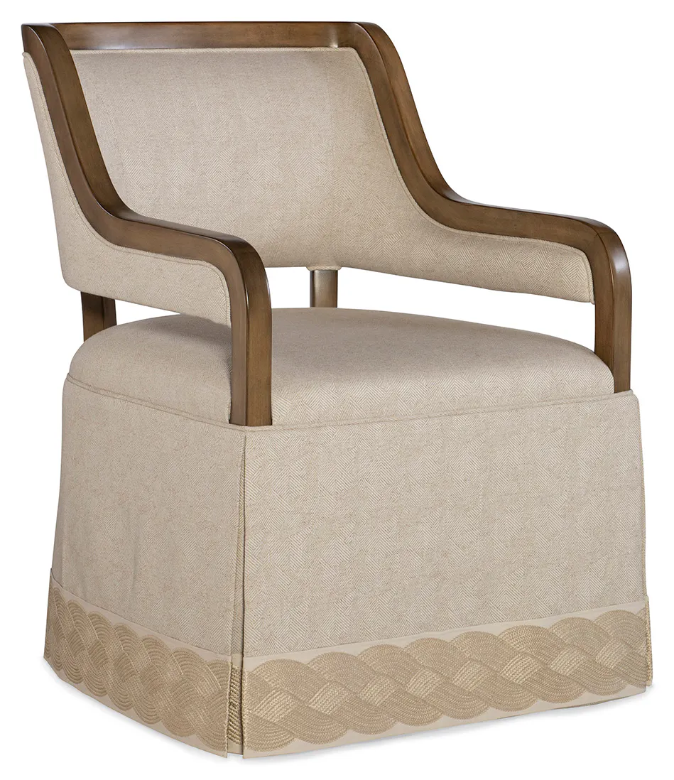Jessica Charles 1203SK-C Merritt Skirted Dining Chair With Casters Jessica Charles 1203SK-C Merritt Skirted Dining Chair With Casters