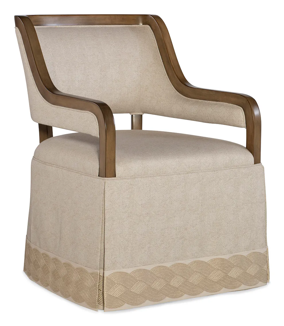 Jessica Charles 1203SK-C Merritt Skirted Dining Chair With Casters Jessica Charles 1203SK-C Merritt Skirted Dining Chair With Casters