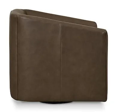 Bassett Furniture 1354-05L-7219-38 Emory Leather Barrel Swivel Chair Bassett Furniture 1354-05L-7219-38 Emory Leather Barrel Swivel Chair