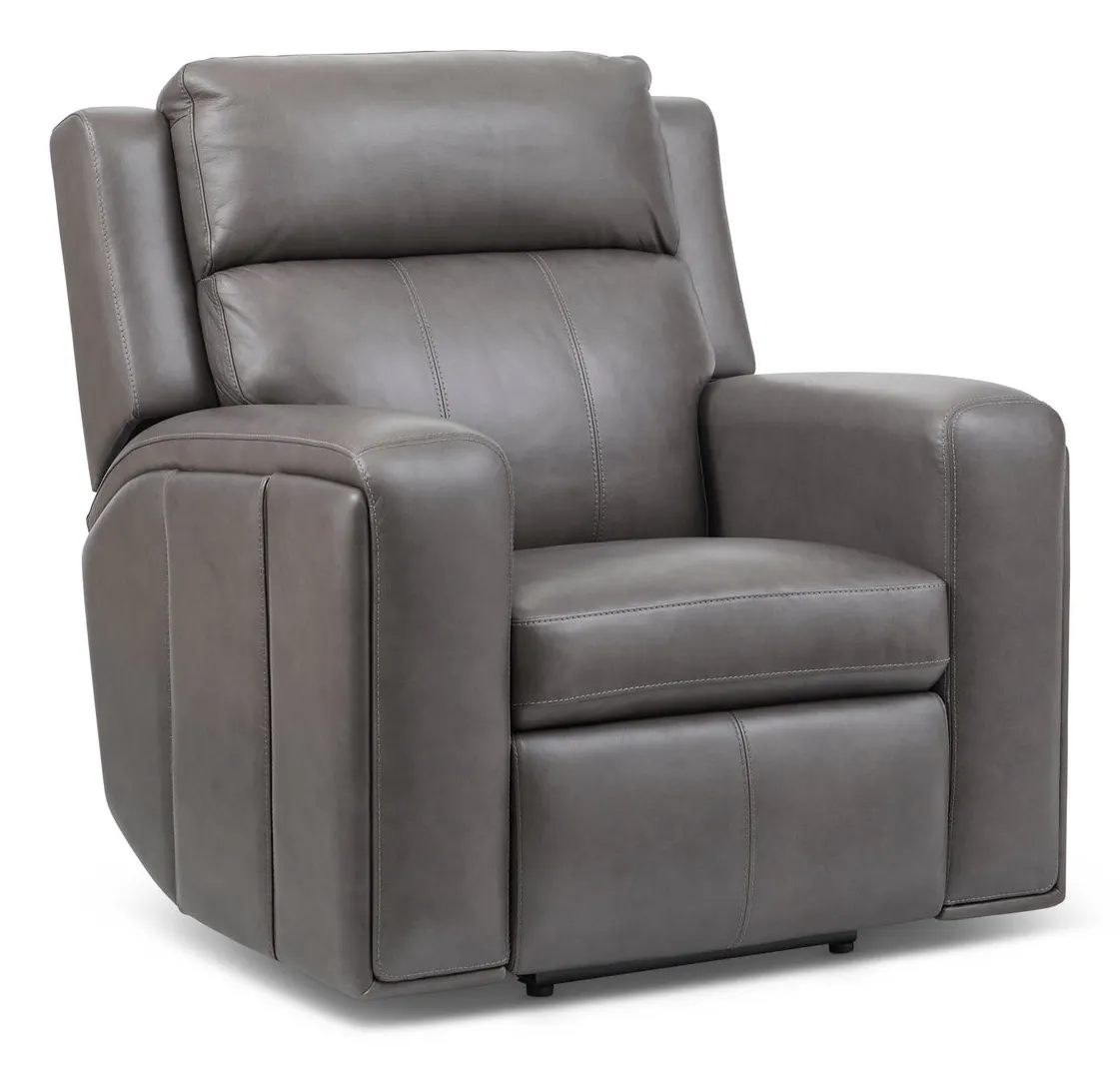 Flexsteel 1596-50PH-70502 Wyatt Leather Power Recliner with Power Headrest & Lumbar Flexsteel 1596-50PH-70502 Wyatt Leather Power Recliner with Power Headrest & Lumbar