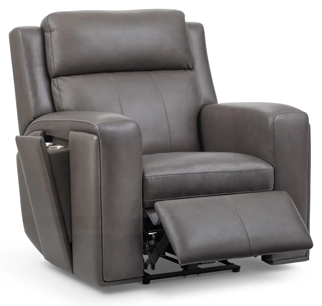 Flexsteel 1596-50PH-70502 Wyatt Leather Power Recliner with Power Headrest & Lumbar Flexsteel 1596-50PH-70502 Wyatt Leather Power Recliner with Power Headrest & Lumbar
