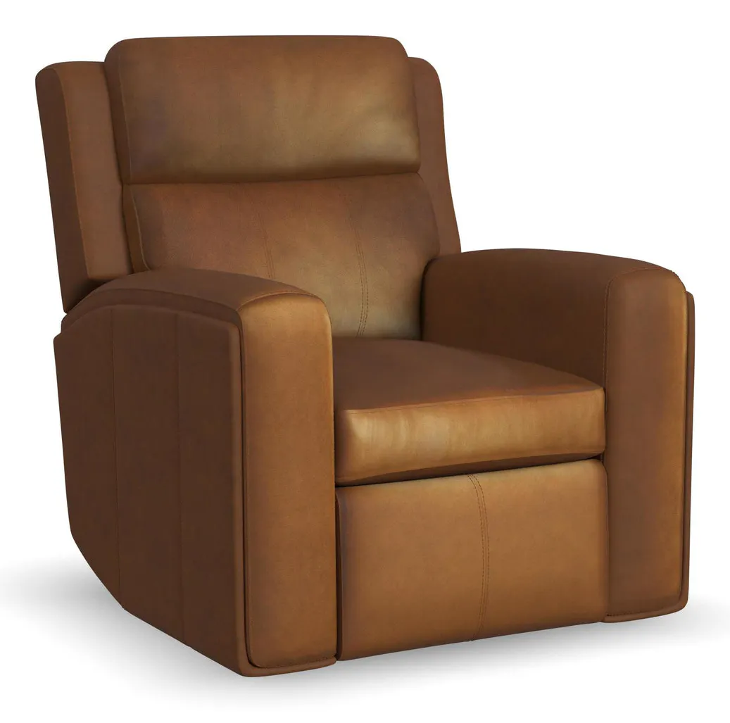 Flexsteel 1596-50PH-70572 Wyatt Leather Power Recliner with Power Headrest & Lumbar Flexsteel 1596-50PH-70572 Wyatt Leather Power Recliner with Power Headrest & Lumbar