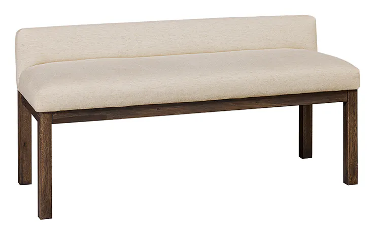 Artisan & Post 190-080I Ivory Cream Uph Bench In Espresso Oak Artisan & Post 190-080I Ivory Cream Uph Bench In Espresso Oak