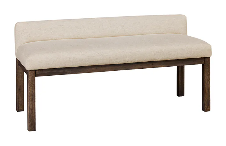 Artisan & Post 190-080I Ivory Cream Uph Bench In Espresso Oak Artisan & Post 190-080I Ivory Cream Uph Bench In Espresso Oak