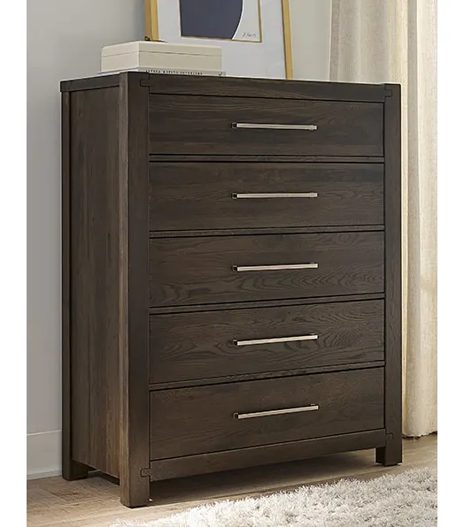 Artisan & Post 190-115 5 Drawer Chest In Expresso Oak Artisan & Post 190-115 5 Drawer Chest In Expresso Oak