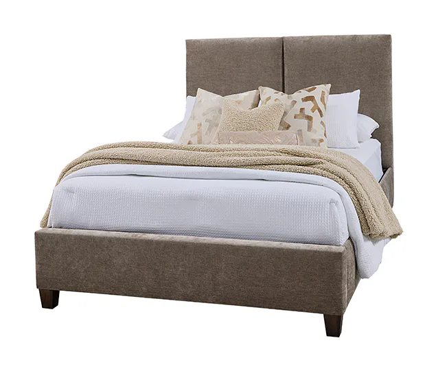 Artisan & Post 190-551X-155X-822X-404 Brindle Grey Queen Upholstered Bed In Expresso Oak Artisan & Post 190-551X-155X-822X-404 Brindle Grey Queen Upholstered Bed In Expresso Oak