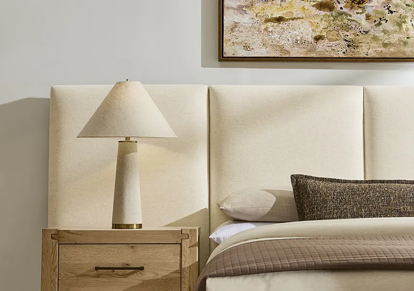 Artisan and Post 192-661I-166I-822I-404-444I Ivory Cream King Upholstered Wallbed In Natural Oak Artisan and Post 192-661I-166I-822I-404-444I Ivory Cream King Upholstered Wallbed In Natural Oak