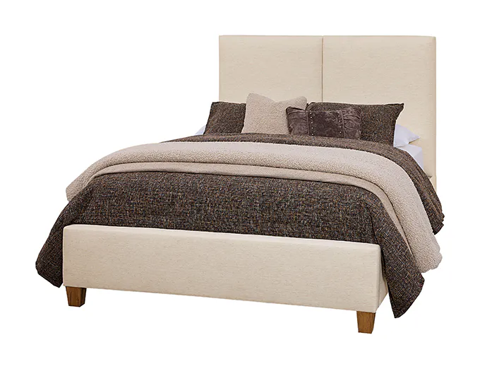 Artisan & Post 192-551I-155I-822I-404 Ivory Cream Queen Upholstered Bed In Natural Oak Artisan & Post 192-551I-155I-822I-404 Ivory Cream Queen Upholstered Bed In Natural Oak