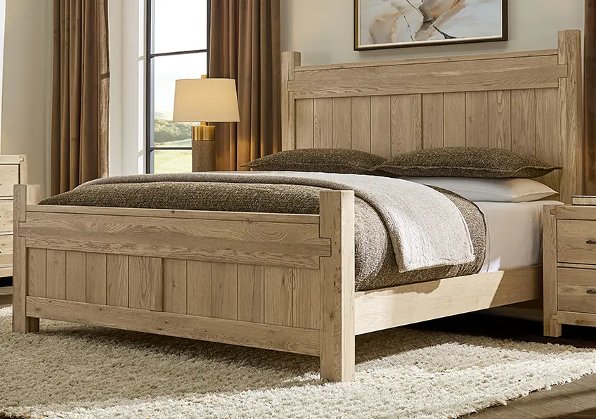 Artisan & Post 192-557-755-922 Queen Poster Bed In Natural Oak Artisan & Post 192-557-755-922 Queen Poster Bed In Natural Oak