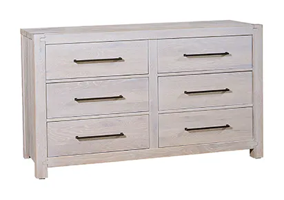 Artisan & Post 194-003 6 Drawer Dresser In Washed White Oak Artisan & Post 194-003 6 Drawer Dresser In Washed White Oak