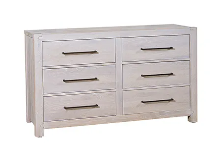 Artisan & Post 194-003 6 Drawer Dresser In Washed White Oak Artisan & Post 194-003 6 Drawer Dresser In Washed White Oak