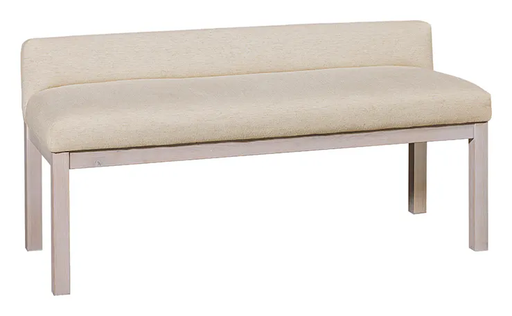 Artisan & Post 194-080I Ivory Cream Uph Bench In Washed White Oak Artisan & Post 194-080I Ivory Cream Uph Bench In Washed White Oak