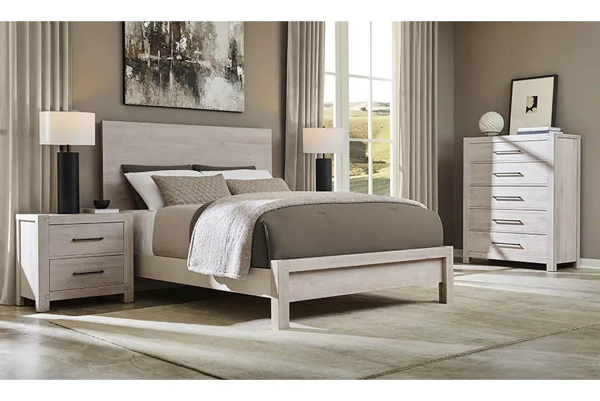 Artisan & Post 194-115 5 Drawer Chest In Washed White Oak Artisan & Post 194-115 5 Drawer Chest In Washed White Oak