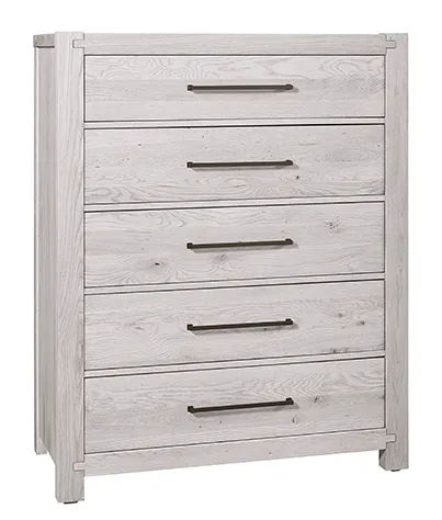 Artisan & Post 194-115 5 Drawer Chest In Washed White Oak Artisan & Post 194-115 5 Drawer Chest In Washed White Oak