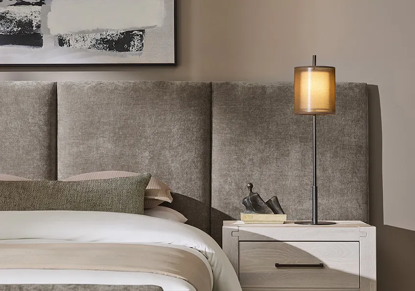 Artisan and Post 194-551X-155X-822X-404-444X Brindle Grey Queen Upholstered Wallbed In Washed White Oak Artisan and Post 194-551X-155X-822X-404-444X Brindle Grey Queen Upholstered Wallbed In Washed White Oak