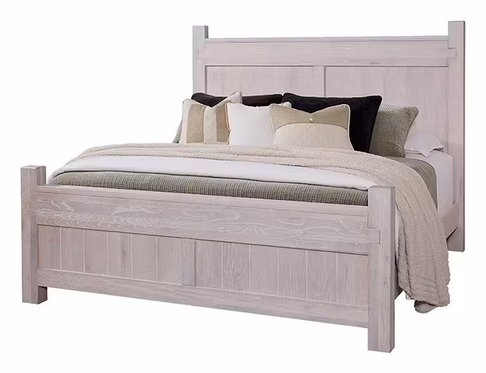 Artisan & Post 194-557-755-922 Queen Poster Bed In Washed White Oak Artisan & Post 194-557-755-922 Queen Poster Bed In Washed White Oak