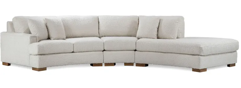 Temple Furniture 25260 Crescent 43" Depth Sectional with RAF Lounge Temple Furniture 25260 Crescent 43" Depth Sectional with RAF Lounge