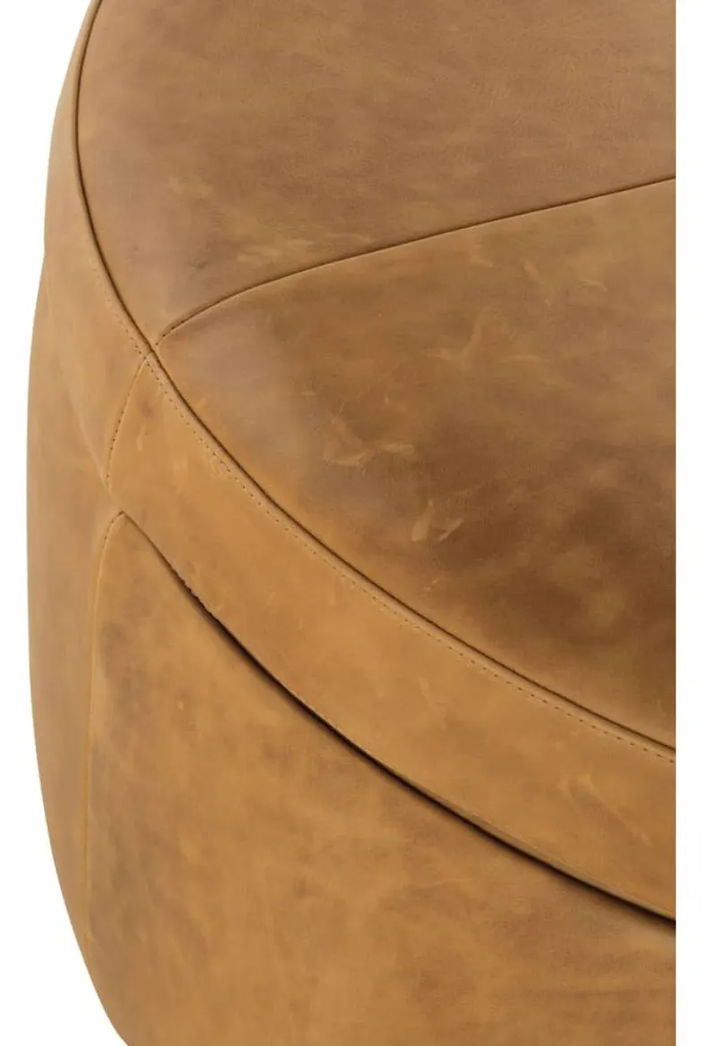 Rowe Furniture CSTG-3636-1000-079-RC (-L-) Cyrus 36" Round Leather Storage Ottoman Rowe Furniture CSTG-3636-1000-079-RC (-L-) Cyrus 36" Round Leather Storage Ottoman