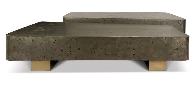 Ambella Home 74007-920-001 Tavish Pyrite Cocktail Table - Set of 2 Ambella Home 74007-920-001 Tavish Pyrite Cocktail Table - Set of 2