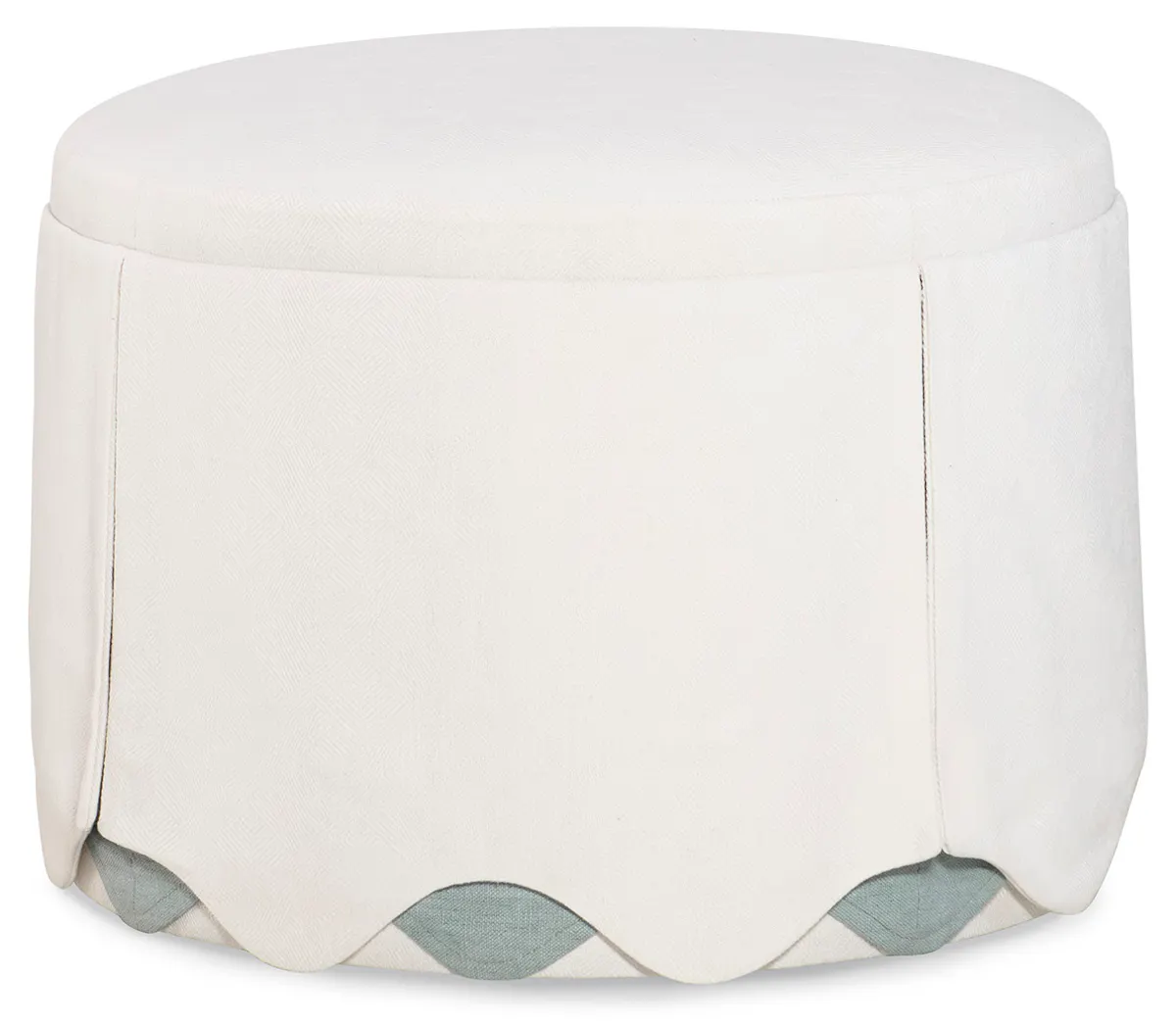 Jessica Charles 8158SK Emma Skirted Ottoman With Casters Jessica Charles 8158SK Emma Skirted Ottoman With Casters