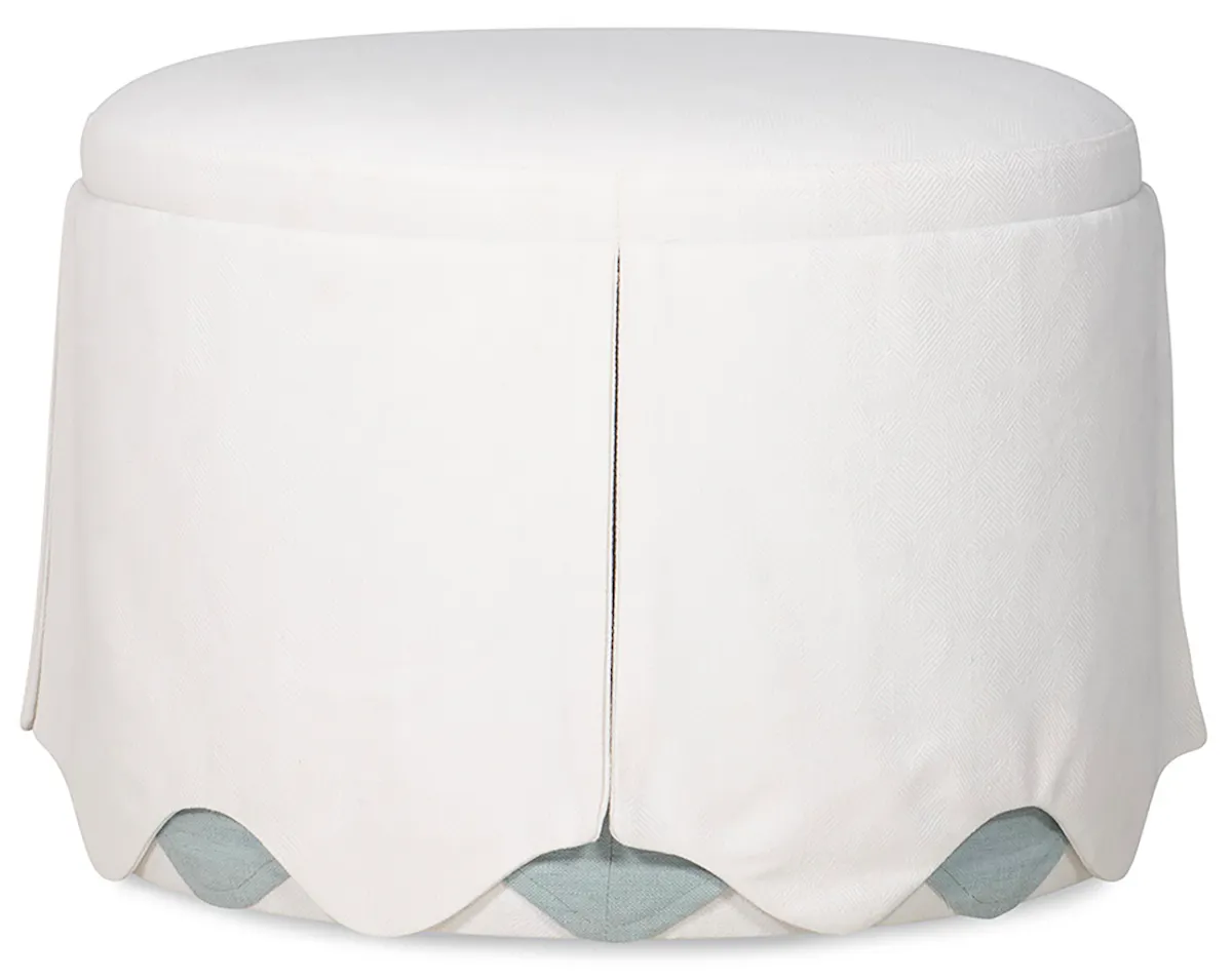 Jessica Charles 8158SK Emma Skirted Ottoman With Casters Jessica Charles 8158SK Emma Skirted Ottoman With Casters