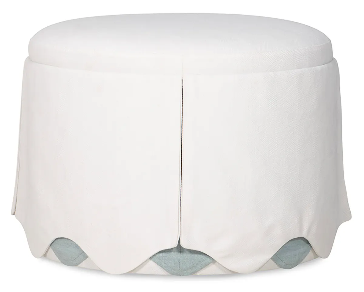 Jessica Charles 8158SK Emma Skirted Ottoman With Casters Jessica Charles 8158SK Emma Skirted Ottoman With Casters